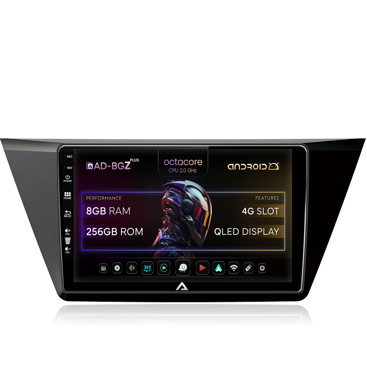 Navigatie Volkswagen Touran (2016+), Android, Z-Octacore / 8GB RAM + 256GB ROM, 10.1 Inch - AD-BGE9008+AD-BGRKIT032