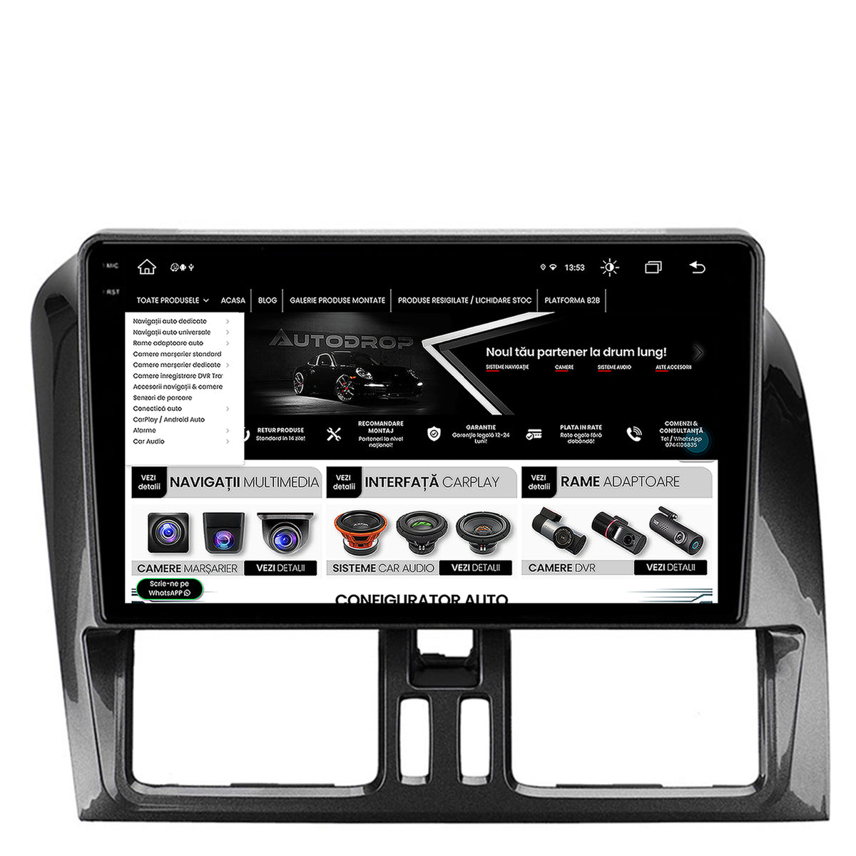Navigatie Volvo XC60 (2014-2019), Android, X-Octacore / 8GB RAM + 256GB ROM, 9.5 Inch - AD-BGX9008+AD-BGRKIT400-1419