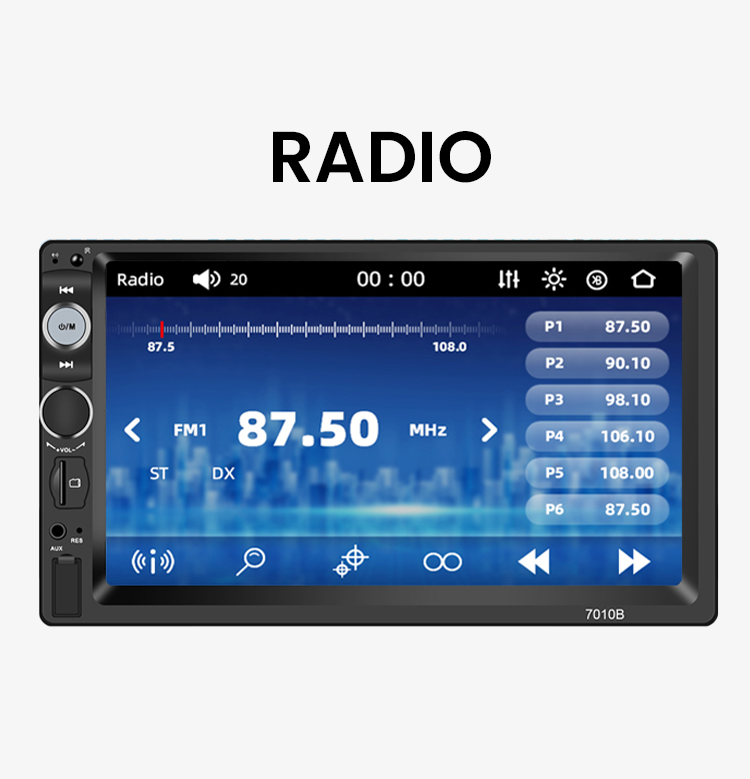 MP5 Player multimedia 2DIN Universal, WinCE, Bluetooth, USB, CardSD, Camera Marsarier, Auxiliar, Mirrorlink, Touchscreen, - AD-BGP7010b