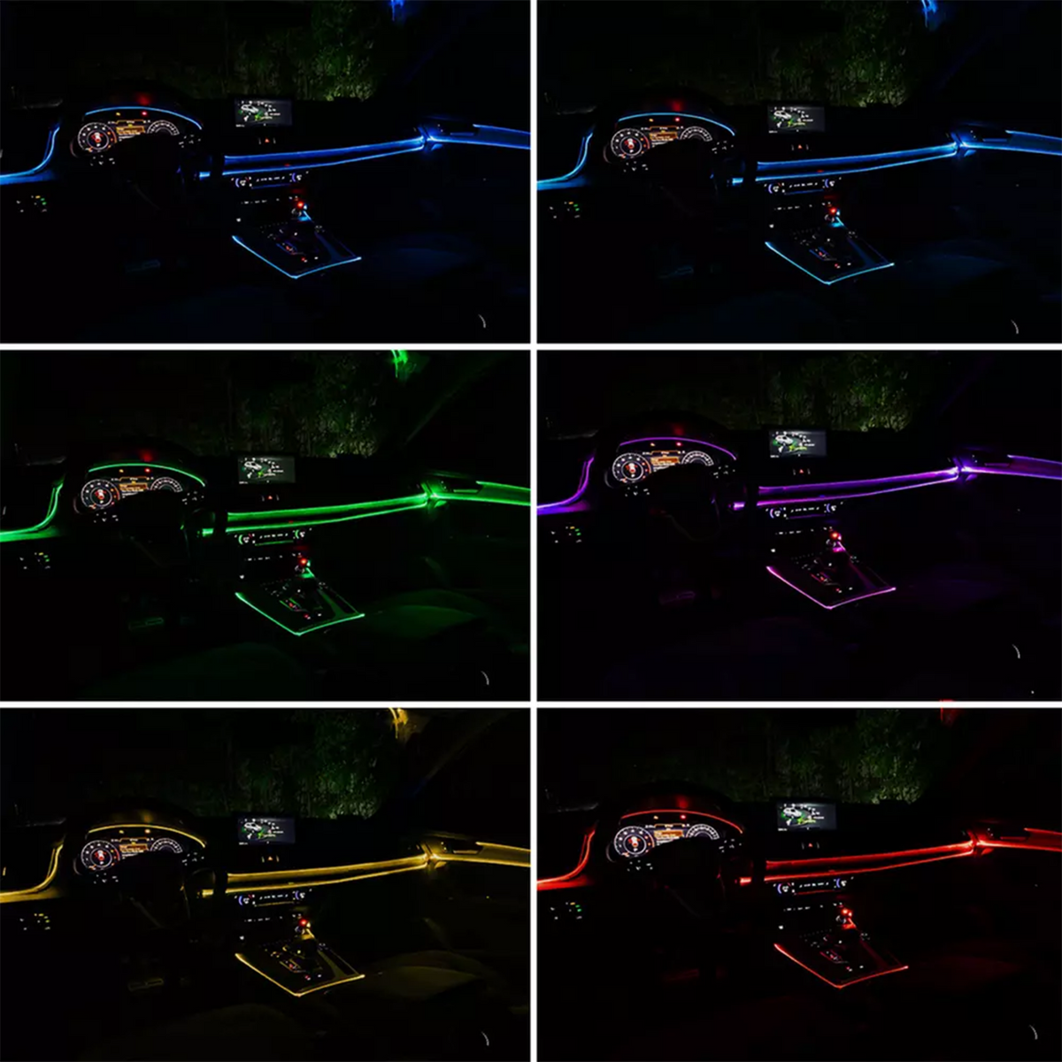 Kit retrofit lumini ambientale led RGB 64 culori pe suport acrilic cu conexiune wireless - AD-BGCL00