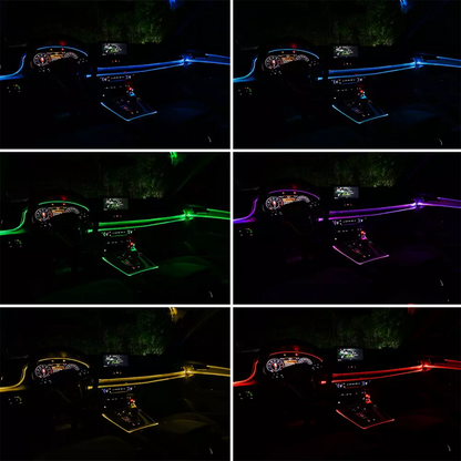 Kit retrofit lumini ambientale led RGB 64 culori pe suport acrilic cu conexiune wireless - AD-BGCL00