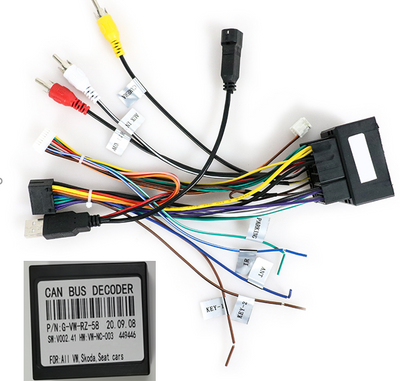 Cablaj Alimentare / Conector Adaptor si Canbus Volkswagen / Skoda / Seat 2014+ pentru navigatii Android