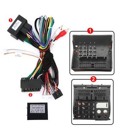 KIT Complet Rama Adaptoare + Cablaj Autodrop BMW X3 E83 (2006-2010) pentru Navigatie Multimedia Android 9 inch