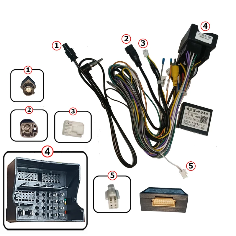 KIT Complet Rama Adaptoare + Cablaj Autodrop Volkswagen Caravelle / Multivan T6 (2015-2019) pentru Navigatie Multimedia Android 10.1 inch