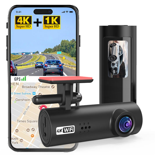 Camera auto DVR MOSERA SY-002 4K WiFi, camera spate 1080P, ecran 1.47”, Night Vision, G-Sensor, Loop Recording