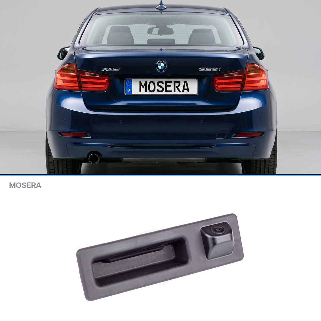 Cameră marșarier BMW Seria 3 Sedan 2011-2017 în mâner AHD 1080P/NTSC MOSERA