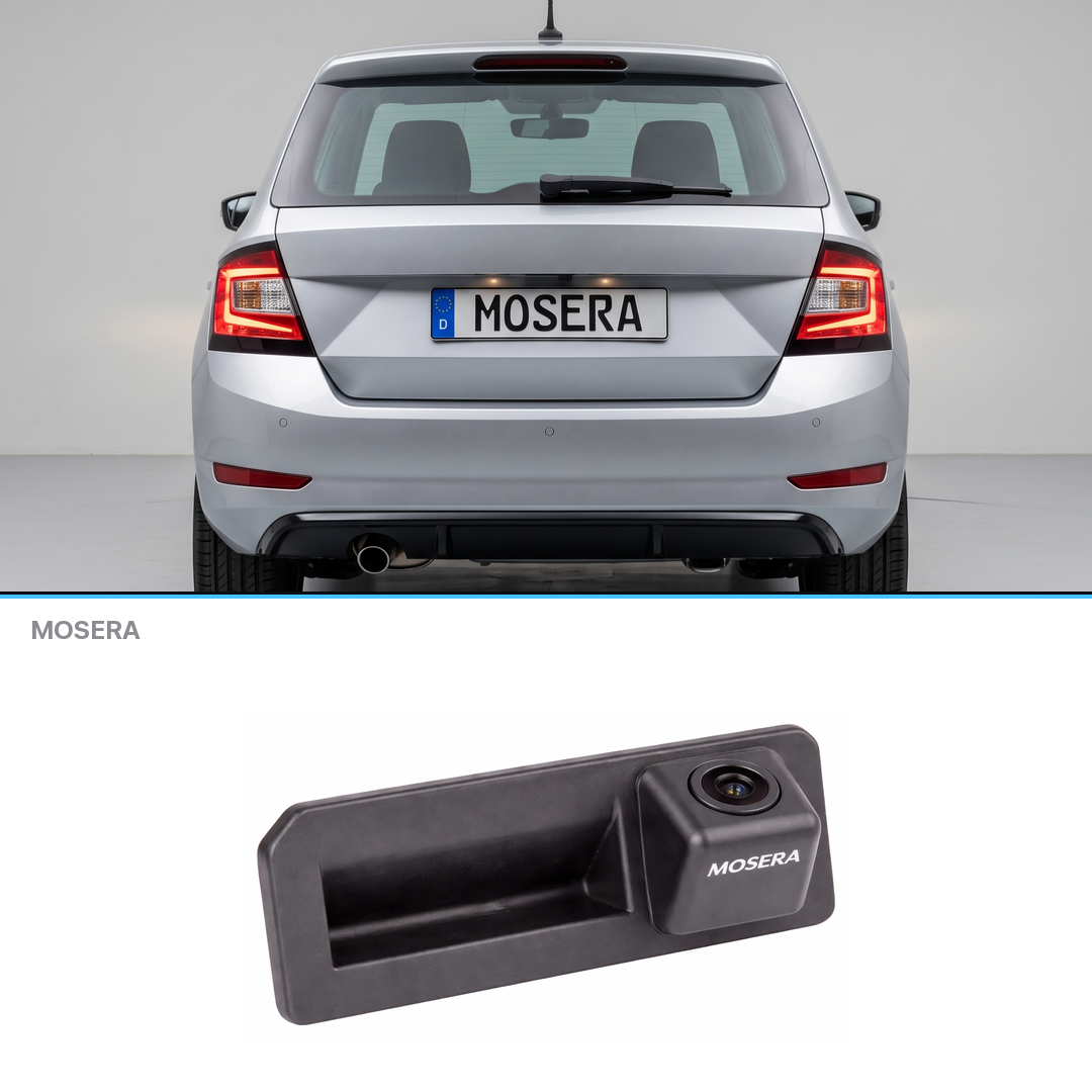 Cameră marșarier Skoda Fabia Hatchback - Kombi 2015+ în mâner AHD 1080P/NTSC MOSERA