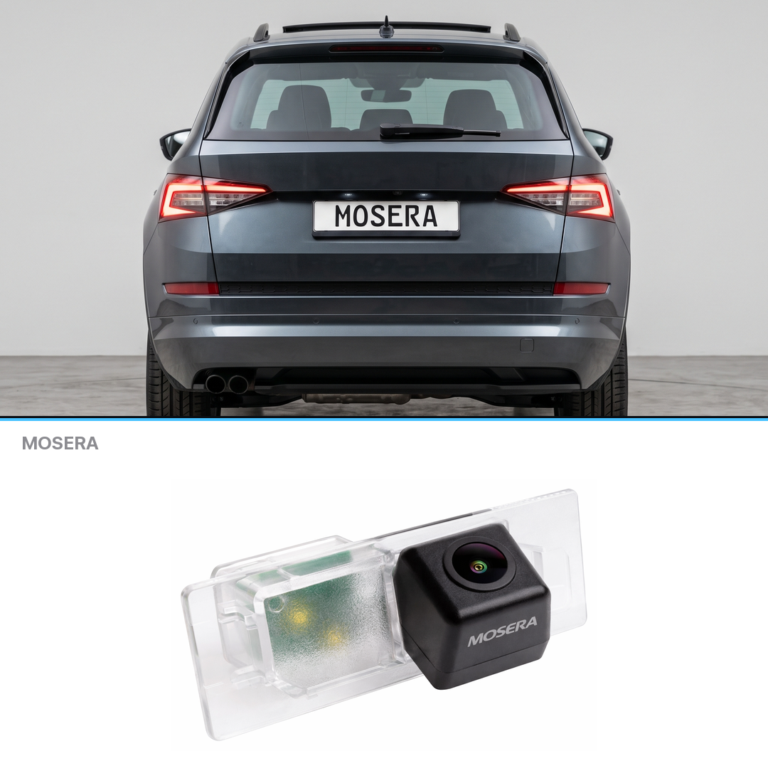 Cameră marșarier Skoda Kodiaq versiune cu LED 2016+ AHD 1080P/NTSC MOSERA