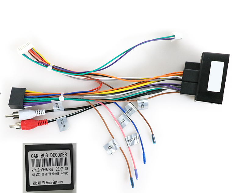 Cablaj Alimentare / Conector Adaptor si Canbus Volkswagen / Skoda / Seat pentru navigatii Android -