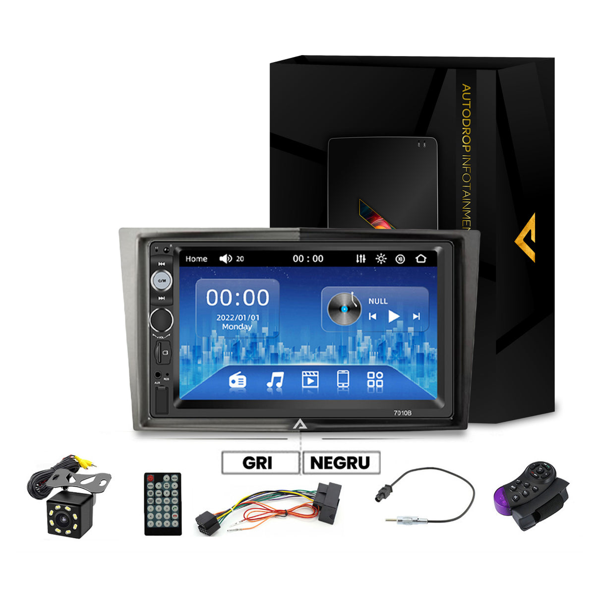 [KIT] MP5 Player pentru OPEL, WinCE, Bluetooth, USB, CardSD, Camera Marsarier, Auxiliar, Mirrorlink, Touchscreen, - AD-BGP7010B+AD-BGROP0022DIN