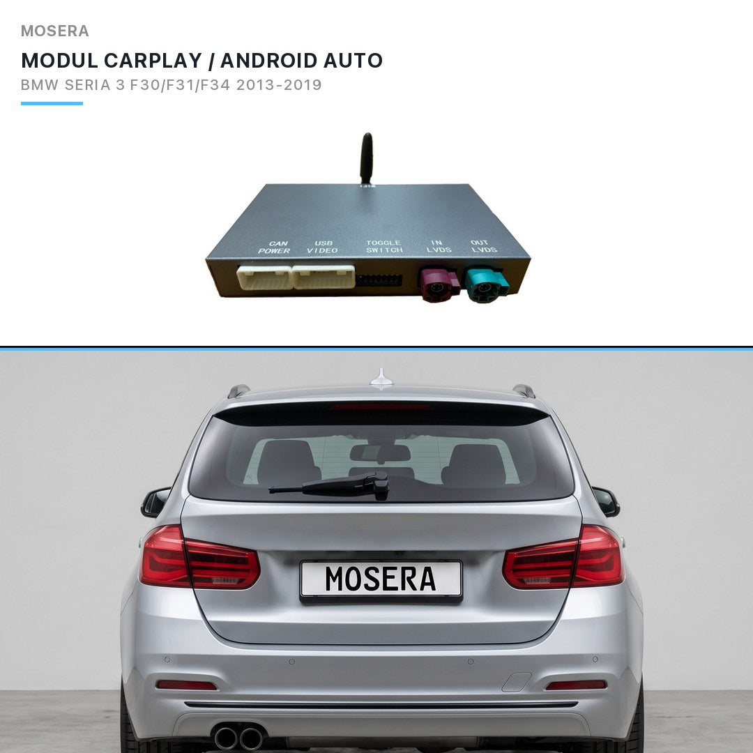 Modul CarPlay wireless & Android Auto BMW Seria 3 F30/F31/F34/F35 2013-2016 NBT | MOSERA