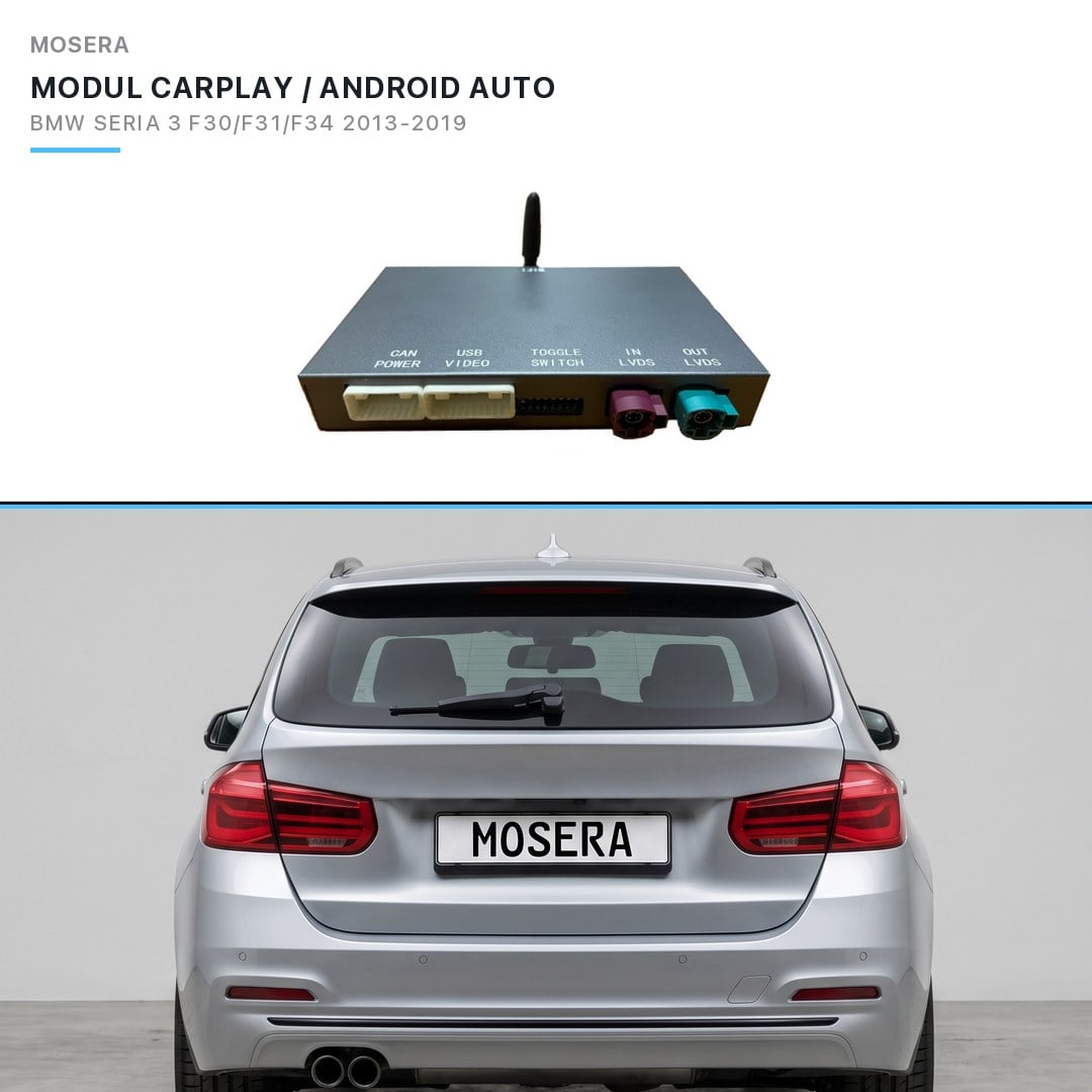 Modul CarPlay wireless & Android Auto BMW Seria 3 F30/F31 2016-2019 EVO | MOSERA