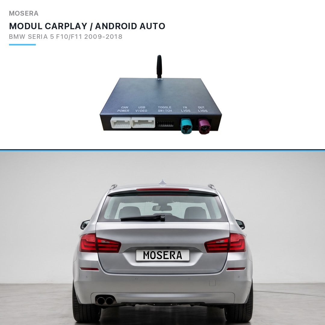 Modul CarPlay wireless & Android Auto BMW Seria 5 F10/F11 2016-2018 EVO | MOSERA