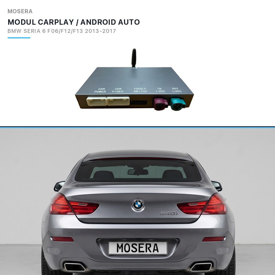 Modul CarPlay wireless & Android Auto BMW Seria 6 F06/F12/F13 2016-2017 EVO | MOSERA