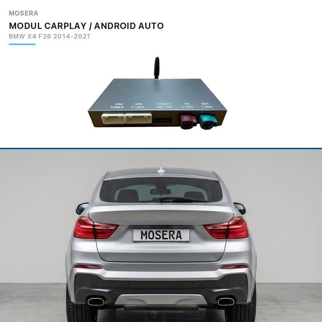 Modul CarPlay wireless & Android Auto BMW X4 F26 2014-2016 NBT | MOSERA