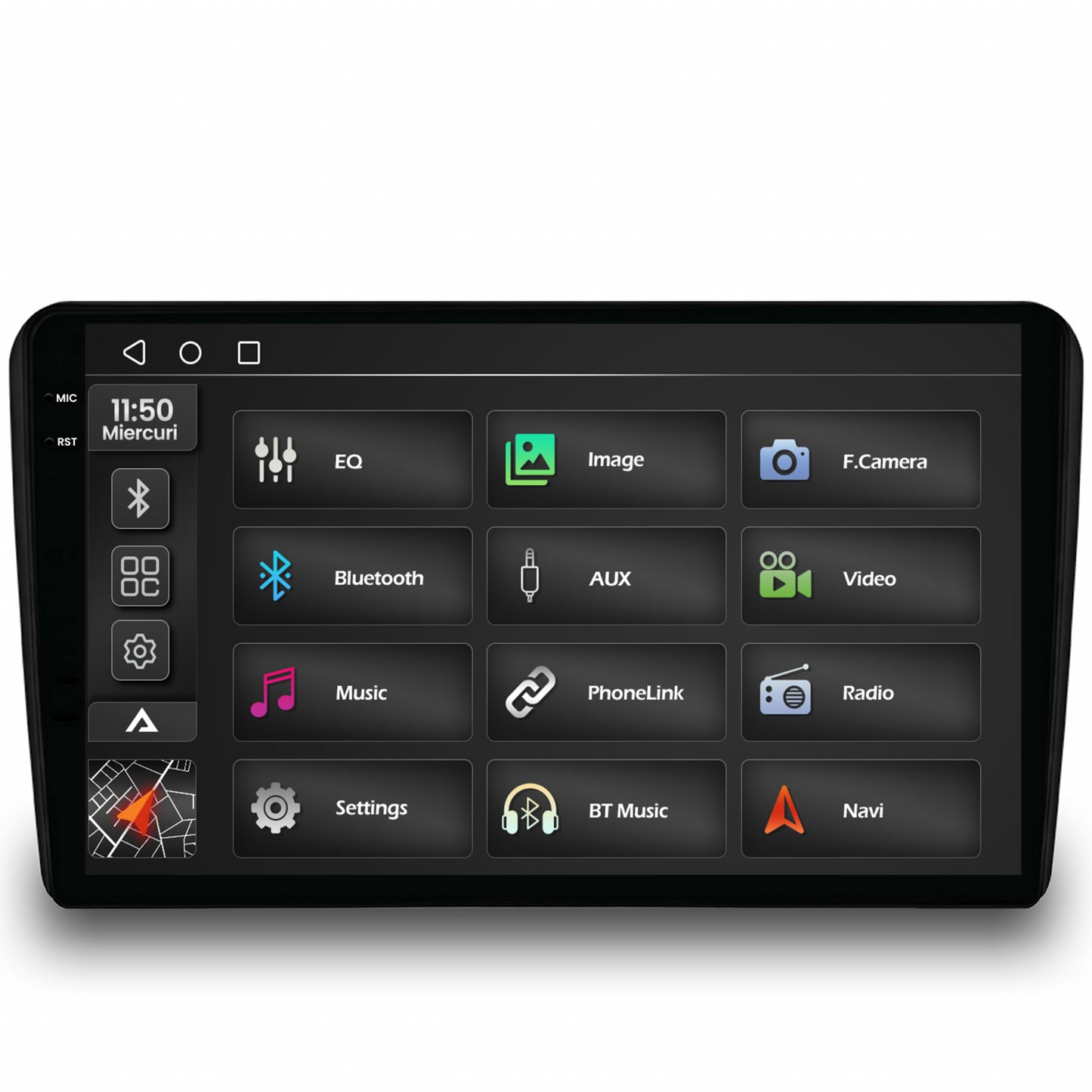 Navigatie 2K Audi A3/ S3/ RS3, Android, S-Quadcore / 4GB RAM + 64GB ROM, 9.5 Inch - AD-BGS90042K+AD-BGRKIT424