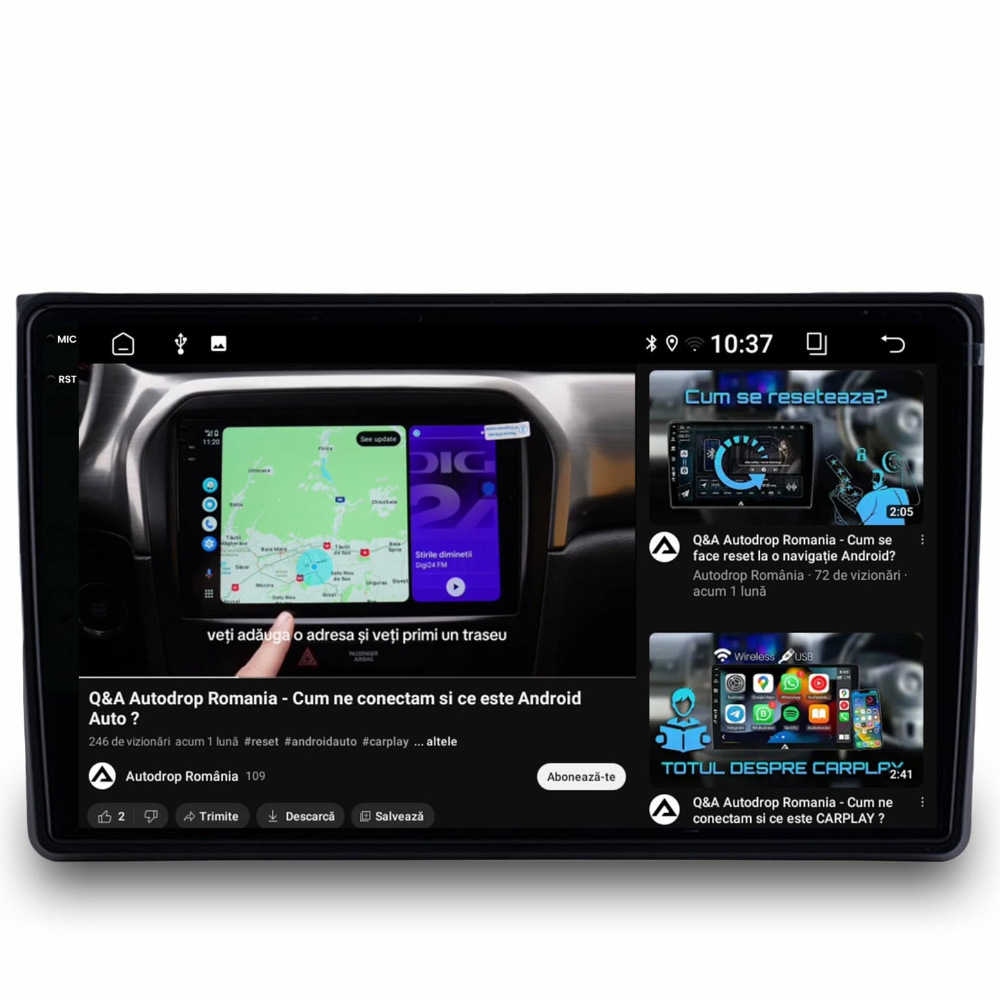 Navigatie 2K Audi A4(B6/B7) / Seat Exeo, Android, S-Quadcore / 4GB RAM + 64GB ROM, 9.5 Inch - AD-BGS90042K+AD-BGRKIT425