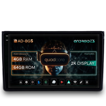 Navigatie 2K Audi A4(B6/B7) / Seat Exeo, Android, S-Quadcore / 4GB RAM + 64GB ROM, 9.5 Inch - AD-BGS90042K+AD-BGRKIT425