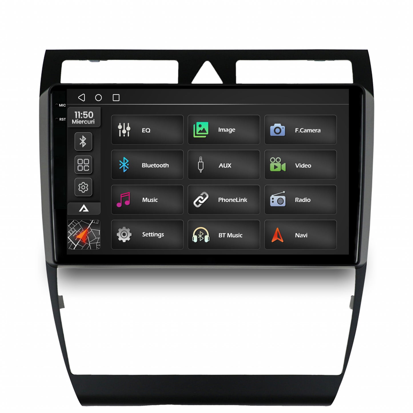 Navigatie 2K Audi A6 (1999-2004), Android, S-Quadcore / 4GB RAM + 64GB ROM, 9.5 Inch - AD-BGS90042K+AD-BGRKIT429