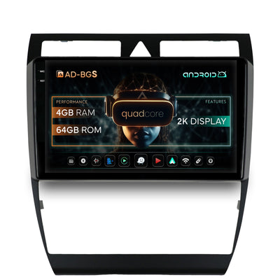 Navigatie 2K Audi A6 (1999-2004), Android, S-Quadcore / 4GB RAM + 64GB ROM, 9.5 Inch - AD-BGS90042K+AD-BGRKIT429