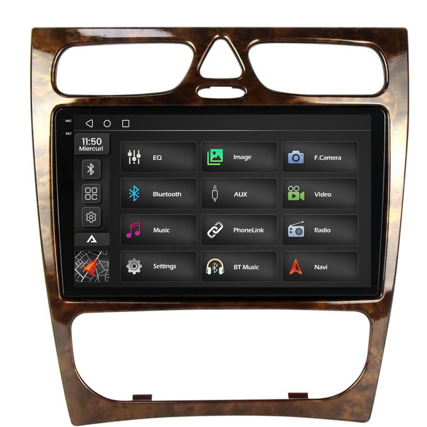 Navigatie 2K Benz C Class (W203) (2002-2004), Android, S-Quadcore / 4GB RAM + 64GB ROM, 9.5 Inch - AD-BGS90042K+AD-BGRKIT416V3