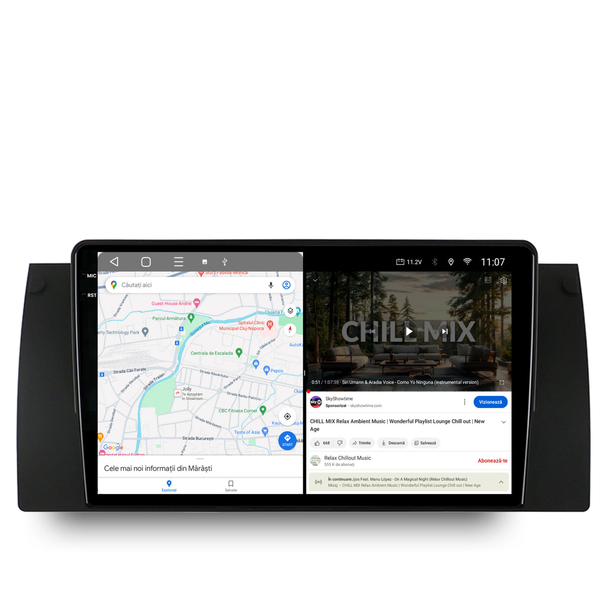 Navigatie 2K BMW E39/E53/E38, Android, S-Quadcore / 4GB RAM + 64GB ROM, 9.5 Inch - AD-BGS90042K+AD-BGRKIT396