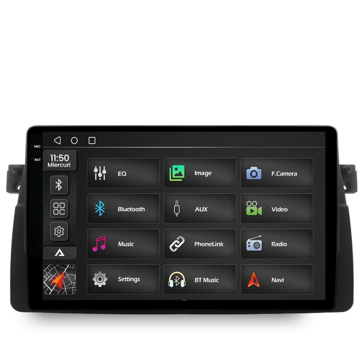 Navigatie 2K BMW E46, Android, S-Quadcore / 4GB RAM + 64GB ROM, 9.5 Inch - AD-BGS90042K+AD-BGRKIT397