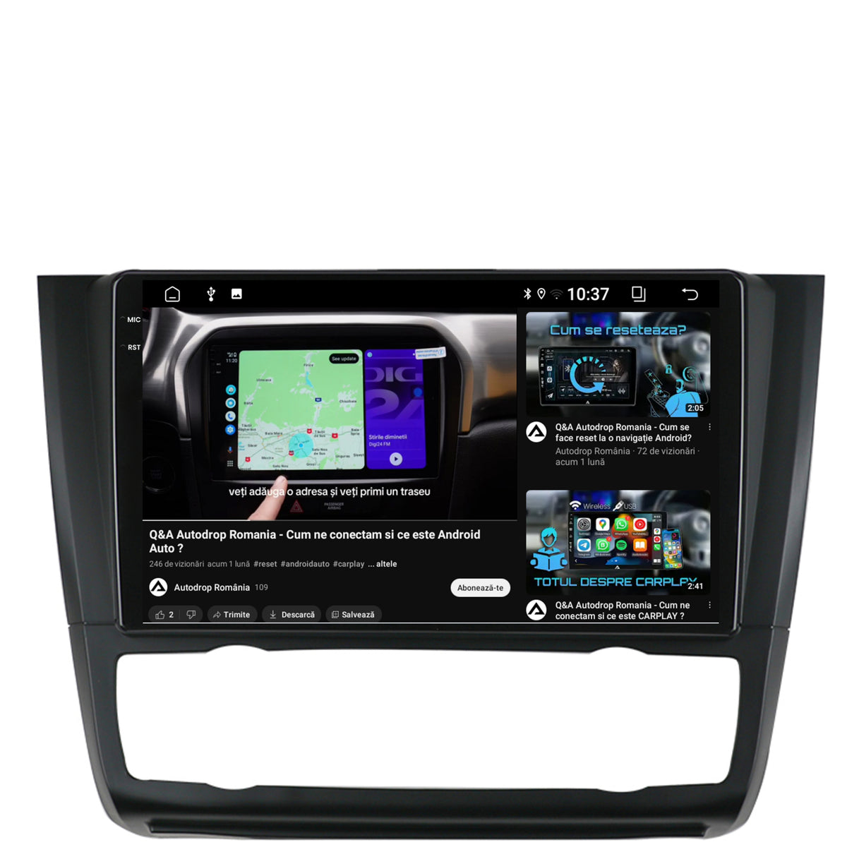 Navigatie 2K BMW Seria 1 E87 (2007-2011), Clima Automata, Android, S-Quadcore / 4GB RAM + 64GB ROM, 9.5 Inch - AD-BGS90042K+AD-BGRKIT399