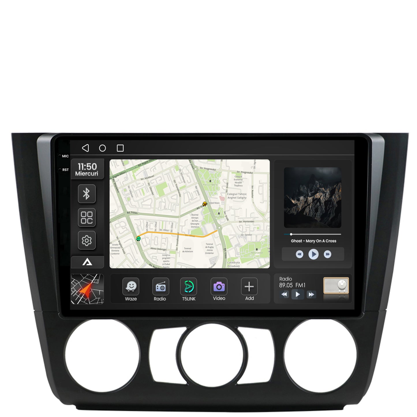 Navigatie 2K BMW Seria 1 E87 (2007-2011), Clima Manuala, Android, S-Quadcore / 4GB RAM + 64GB ROM, 9.5 Inch - AD-BGS90042K+AD-BGRKIT398