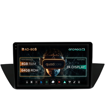 Navigatie 2K BMW X1 (2009-2015), Android, S-Quadcore / 4GB RAM + 64GB ROM, 10.36 Inch - AD-BGS100042K+AD-BGRKIT394