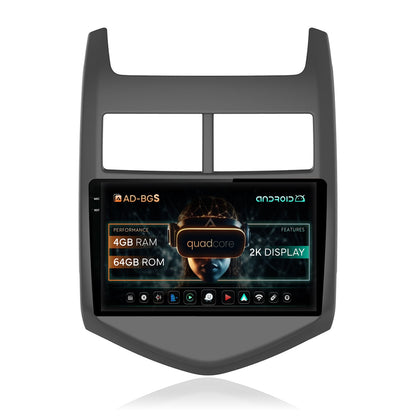Navigatie 2K Chevrolet Aveo 2 (2010-2015), Android, S-Quadcore / 4GB RAM + 64GB ROM, 9.5 Inch - AD-BGS90042K+AD-BGRKIT239
