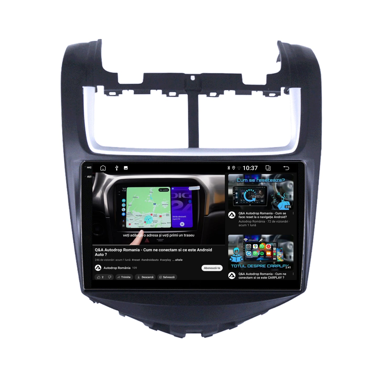 Navigatie 2K Chevrolet Aveo (2014-2017), Android, S-Quadcore / 4GB RAM + 64GB ROM, 9.5 Inch - AD-BGS90042K+AD-BGRKIT234