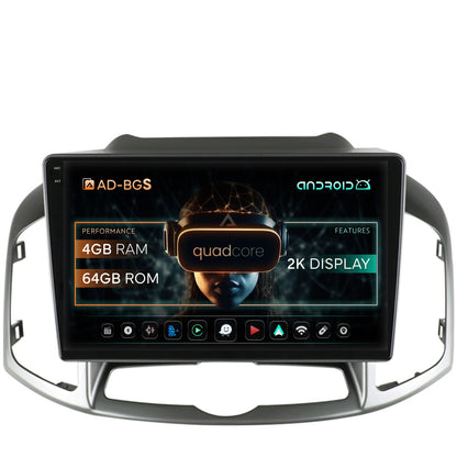 Navigatie 2K Chevrolet Captiva (2011-2018), Android, S-Quadcore / 4GB RAM + 64GB ROM, 10.36 Inch - AD-BGS100042K+AD-BGRKIT247