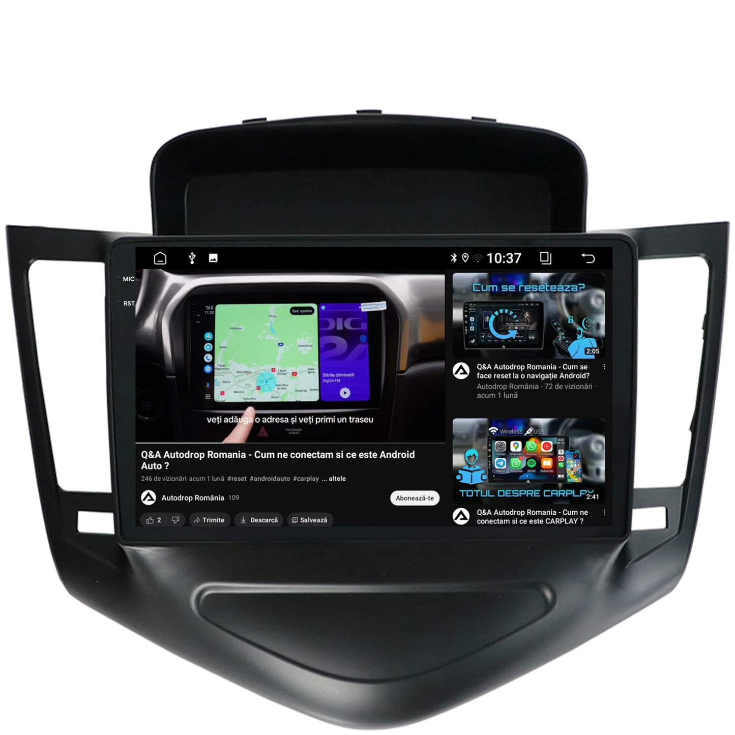 Navigatie 2K Chevrolet Cruze (2008-2014), Android, S-Quadcore / 4GB RAM + 64GB ROM, 9.5 Inch - AD-BGS90042K+AD-BGRKIT237