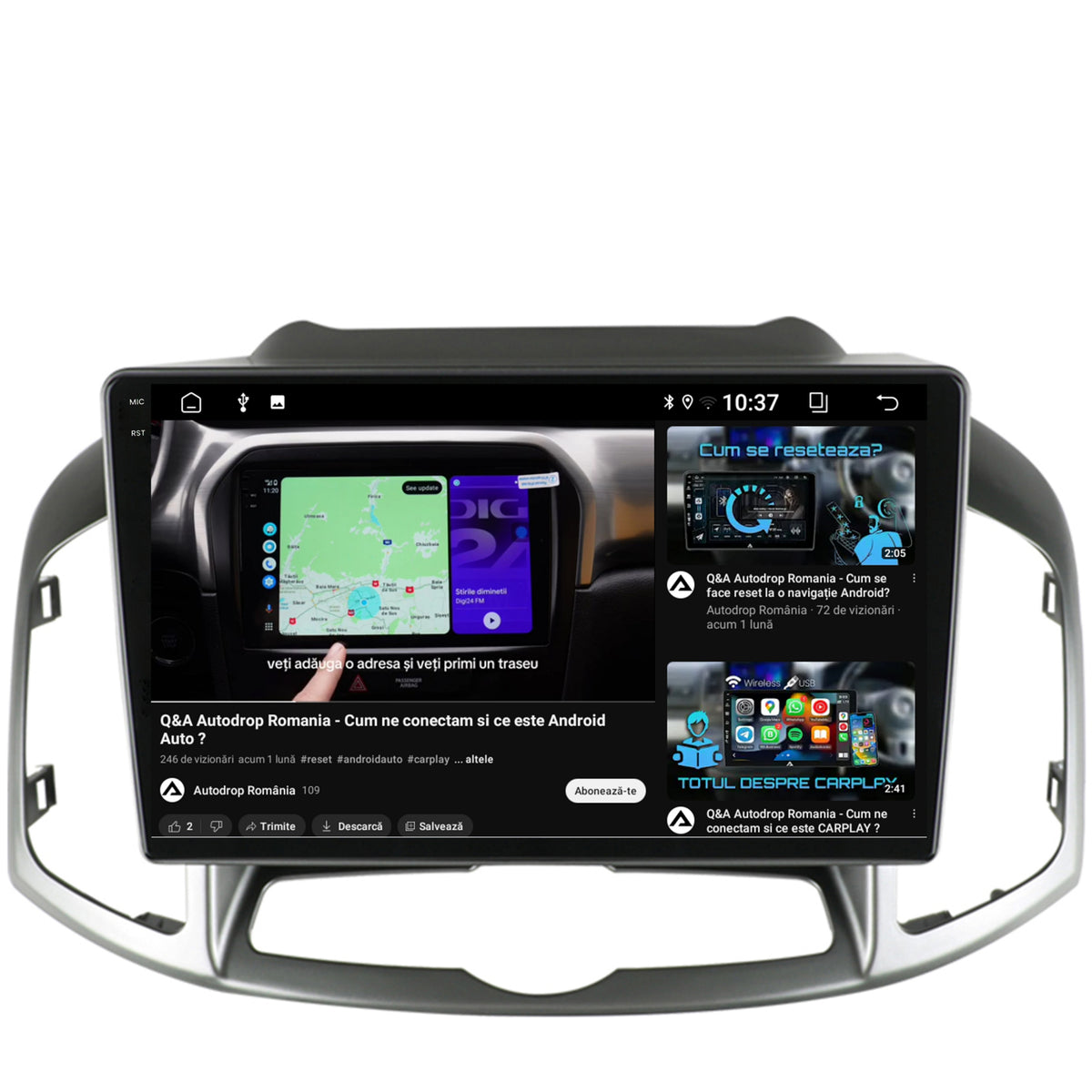 Navigatie 2K Chevrolet Captiva (2011-2018), Android, S-Quadcore / 4GB RAM + 64GB ROM, 10.36 Inch - AD-BGS100042K+AD-BGRKIT247