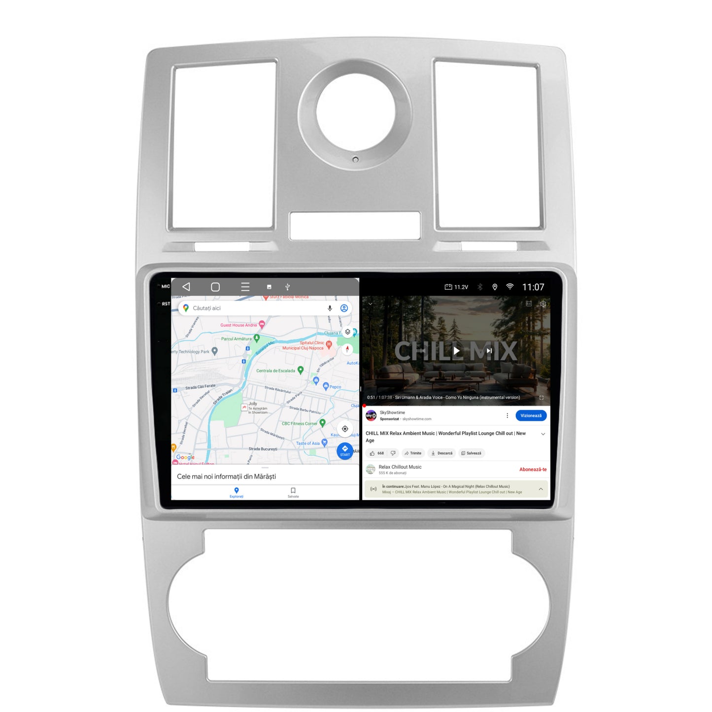 Navigatie 2K Chrysler 300C (2004-2011), Android, S-Quadcore / 4GB RAM + 64GB ROM, 9.5 Inch - AD-BGS90042K+AD-BGRKIT421