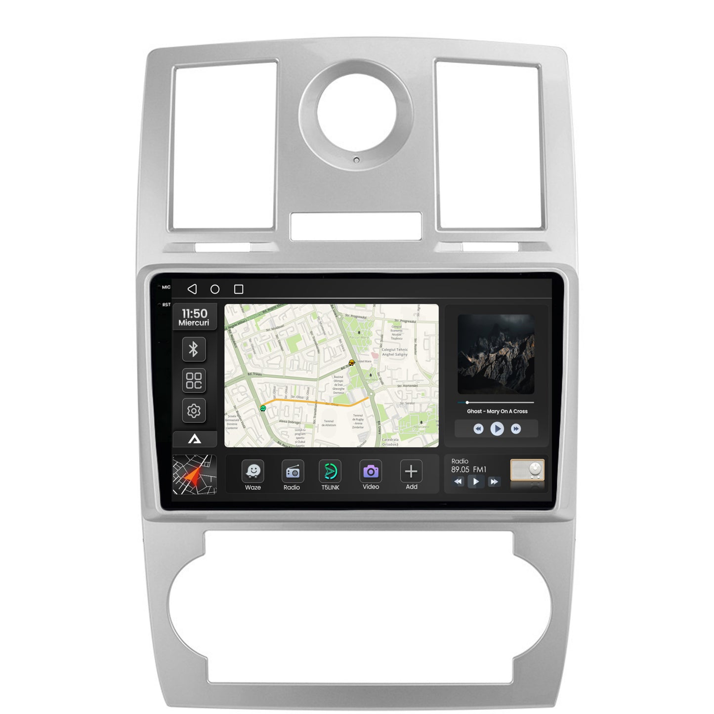 Navigatie 2K Chrysler 300C (2004-2011), Android, S-Quadcore / 4GB RAM + 64GB ROM, 9.5 Inch - AD-BGS90042K+AD-BGRKIT421