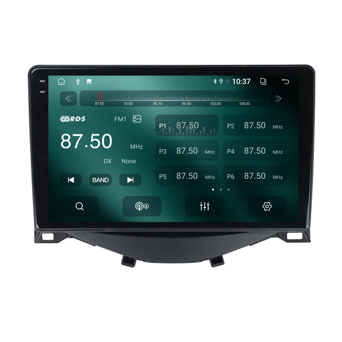 Navigatie 2K Citroen C1 / Peugeot 108 / Toyota AYGO (2014-2022), Android, S-Quadcore / 4GB RAM + 64GB ROM, 9.5 Inch - AD-BGS90042K+AD-BGRKIT101