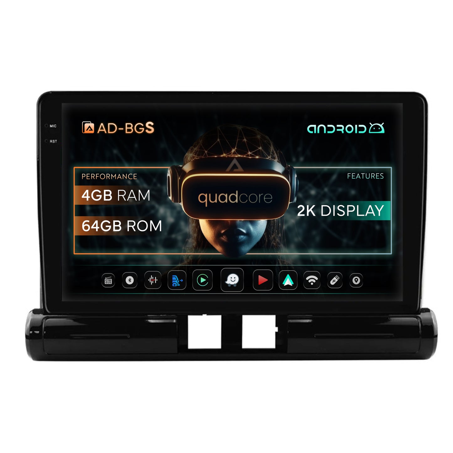 Navigatie 2K Citroen C3 Low-V (2024+), Android, S-Quadcore / 4GB RAM + 64GB ROM, 9.5 Inch - AD-BGS90042K+AD-BGRKIT246
