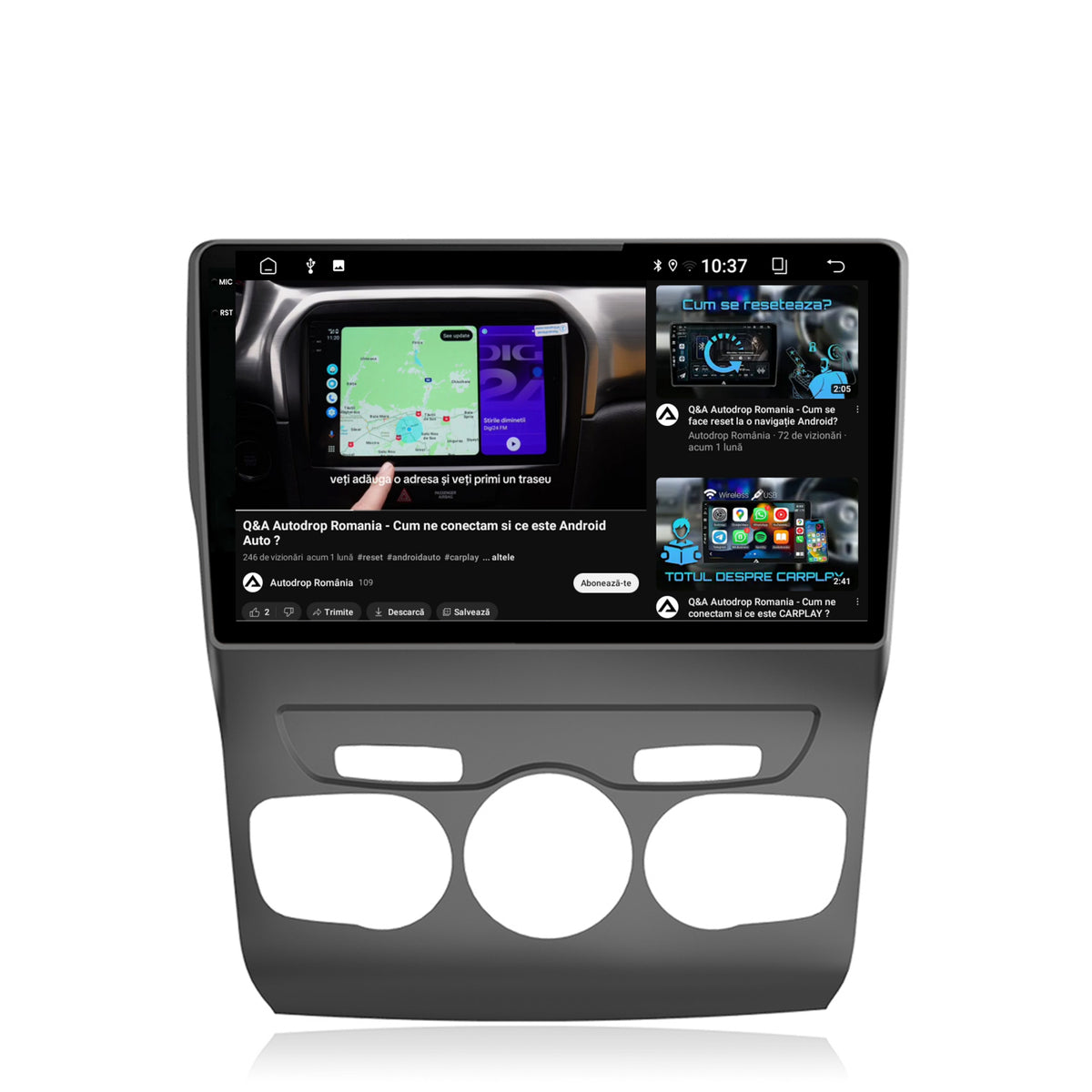 Navigatie 2K Citroen C4L (2011-2016), Android, S-Quadcore / 4GB RAM + 64GB ROM, 10.36 Inch - AD-BGS100042K+AD-BGRKIT342