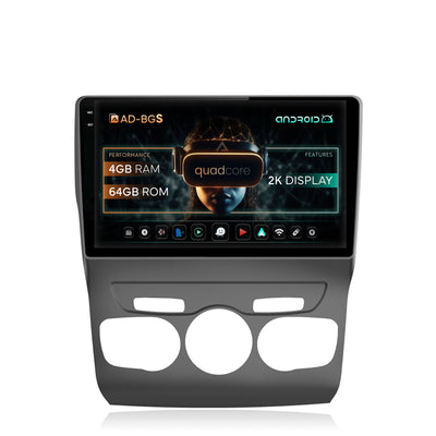 Navigatie 2K Citroen C4L (2011-2016), Android, S-Quadcore / 4GB RAM + 64GB ROM, 10.36 Inch - AD-BGS100042K+AD-BGRKIT342