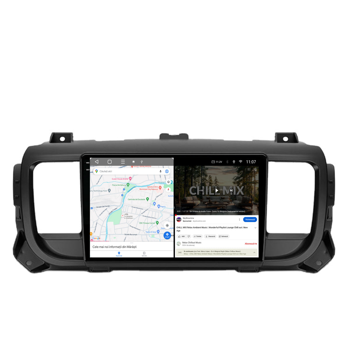 Navigatie 2K Citroen Jumpy / Peugeot Expert (2017-2021), Android, S-Quadcore / 4GB RAM + 64GB ROM, 9.5 Inch - AD-BGS90042K+AD-BGRKIT348
