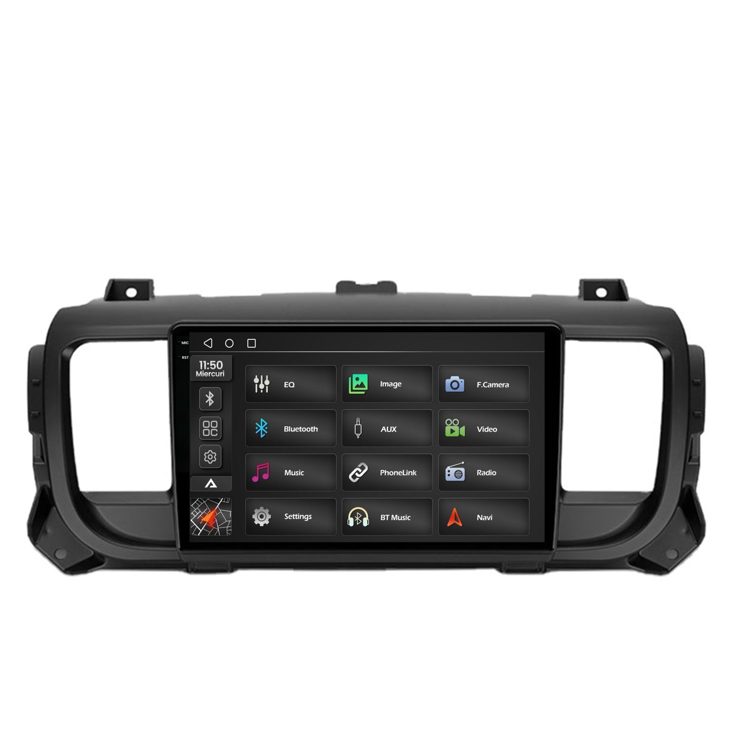 Navigatie 2K Citroen Jumpy / Peugeot Expert (2017-2021), Android, S-Quadcore / 4GB RAM + 64GB ROM, 9.5 Inch - AD-BGS90042K+AD-BGRKIT348