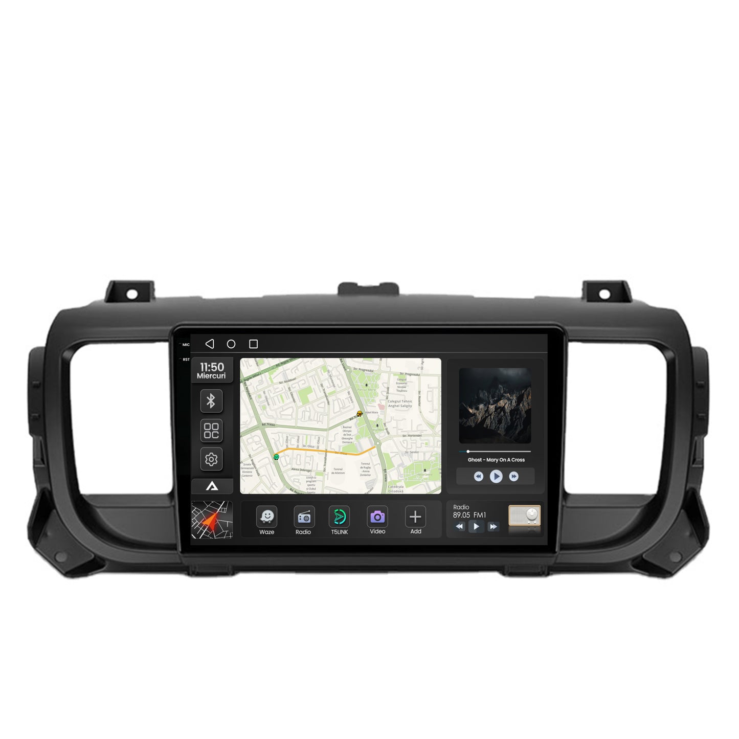 Navigatie 2K Citroen Jumpy / Peugeot Expert (2017-2021), Android, S-Quadcore / 4GB RAM + 64GB ROM, 9.5 Inch - AD-BGS90042K+AD-BGRKIT348