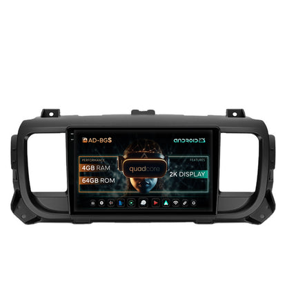 Navigatie 2K Citroen Jumpy / Peugeot Expert (2017-2021), Android, S-Quadcore / 4GB RAM + 64GB ROM, 9.5 Inch - AD-BGS90042K+AD-BGRKIT348