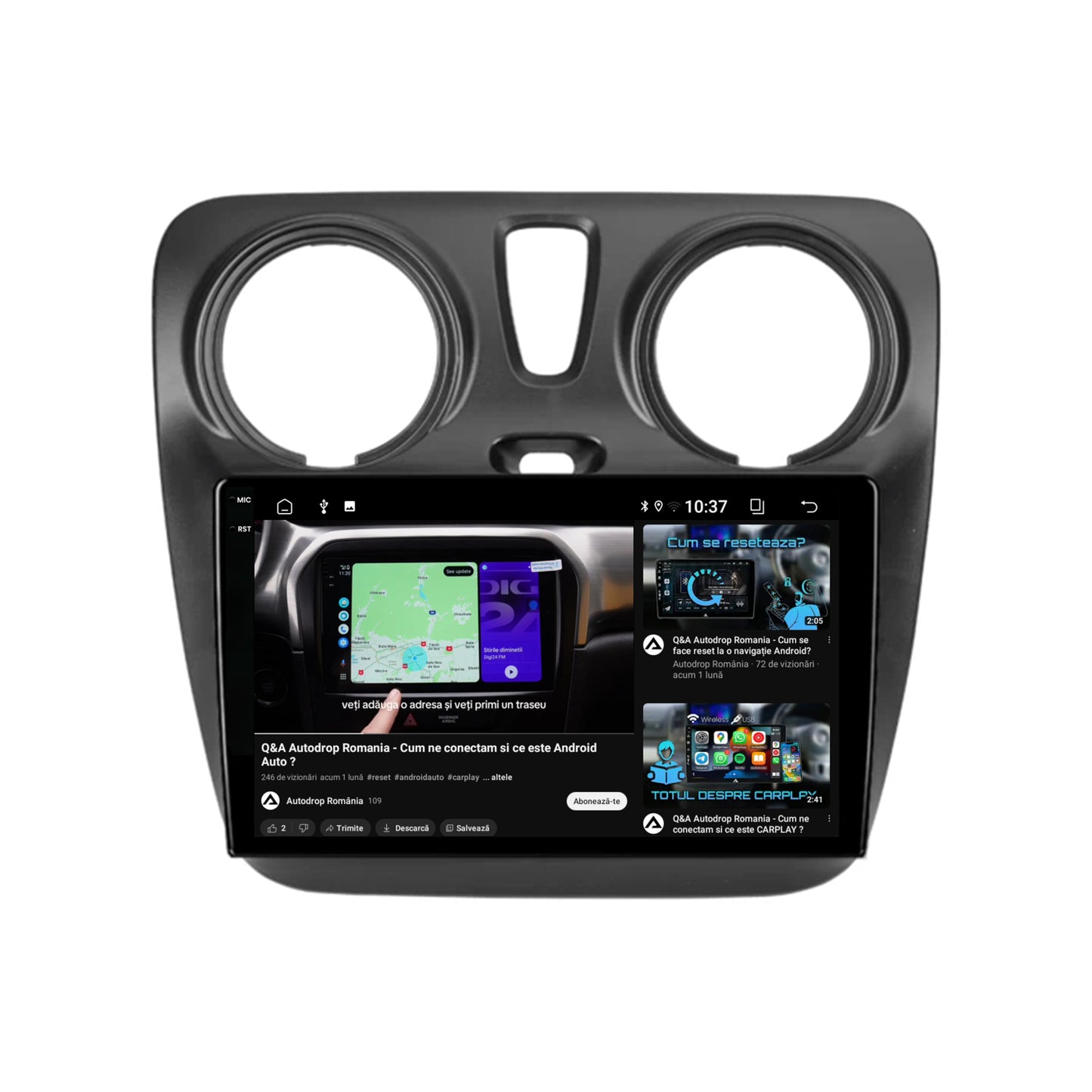 Navigatie 2K Dacia Dokker / Lodgy, Android, S-Quadcore / 4GB RAM + 64GB ROM, 9.5 Inch - AD-BGS90042K+AD-BGRKIT376V2