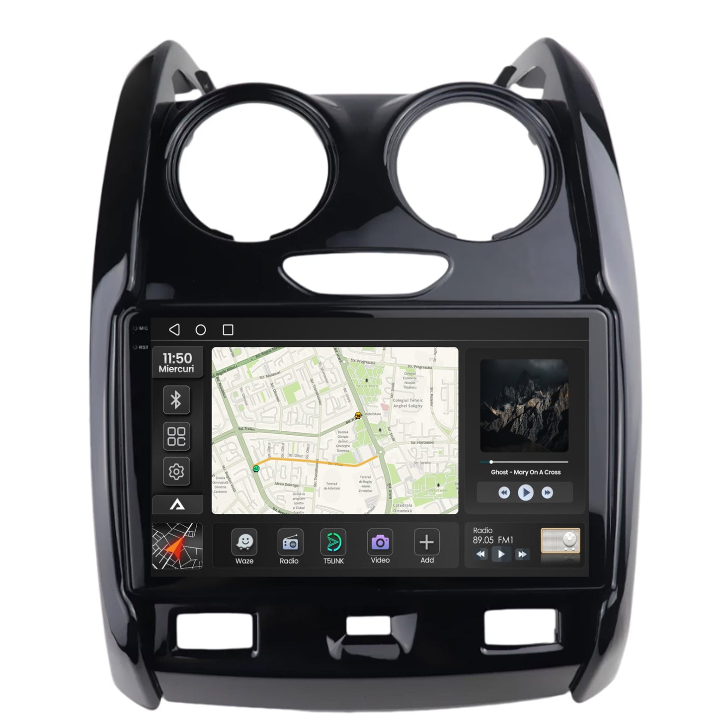 Navigatie 2K Dacia Duster (2012-2021), Android, S-Quadcore / 4GB RAM + 64GB ROM, 9.5 Inch - AD-BGS90042K+AD-BGRKIT366V2