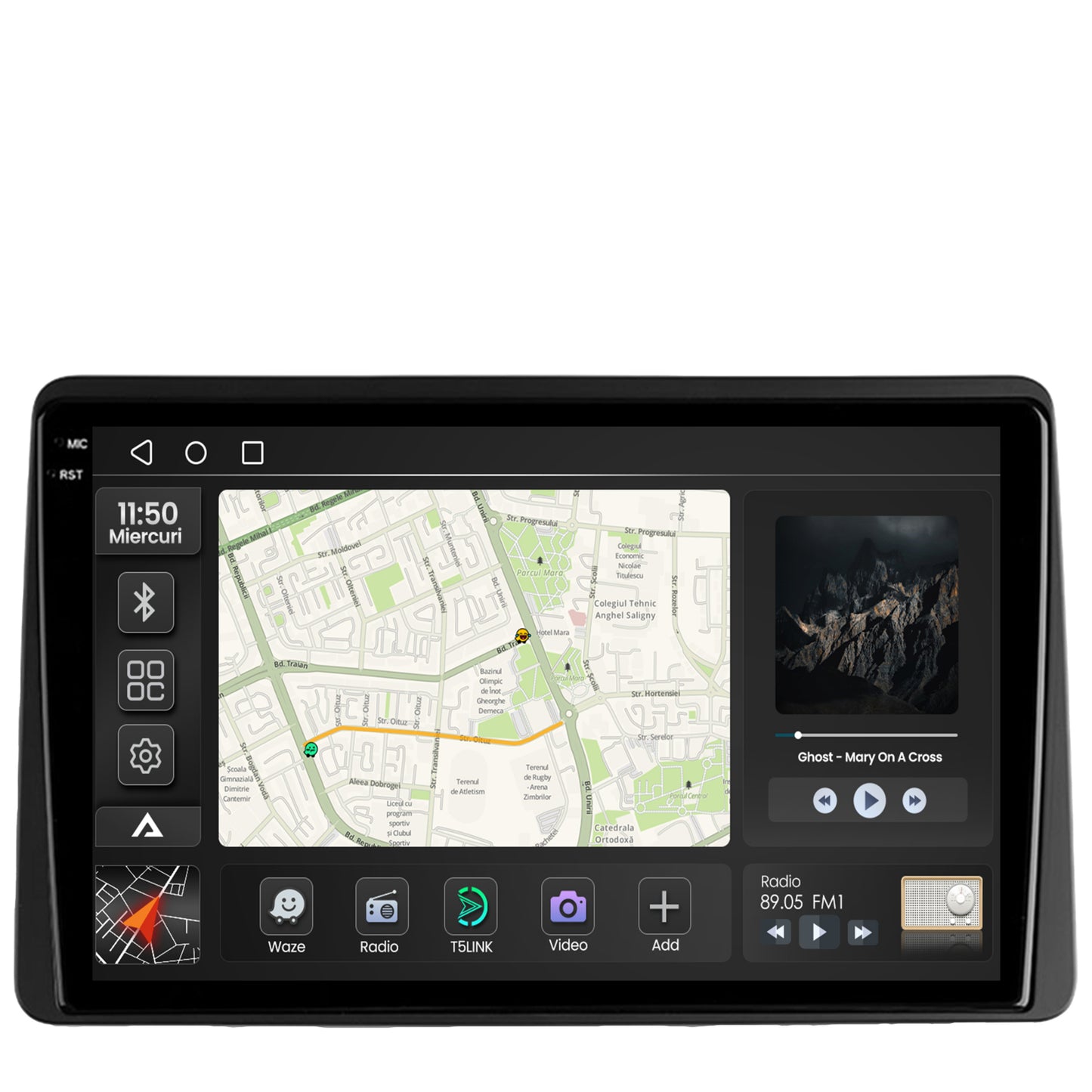 Navigatie 2K Dacia Duster (2018-2021), Android, S-Quadcore / 4GB RAM + 64GB ROM, 10.36 Inch - AD-BGS100042K+AD-BGRKIT374