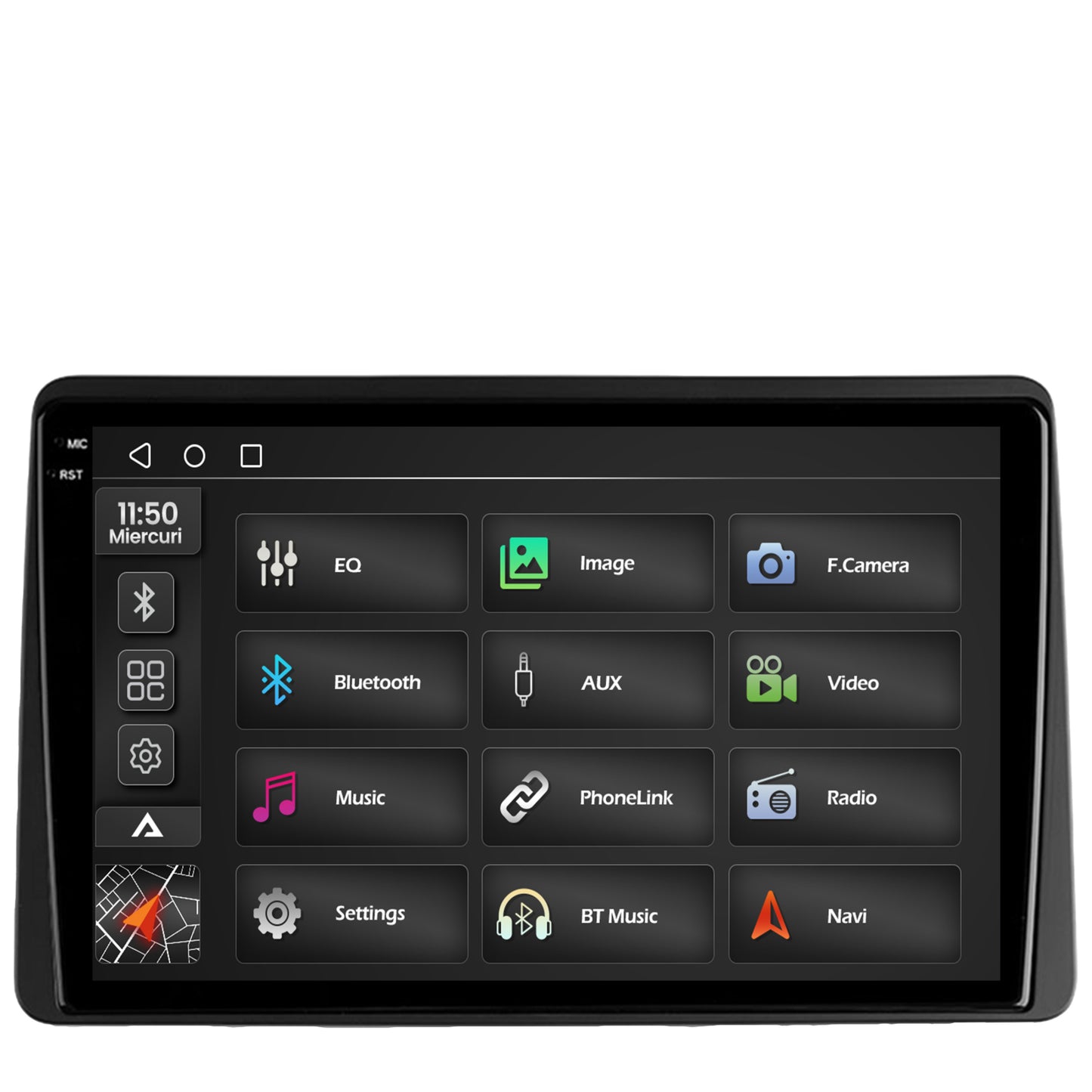 Navigatie 2K Dacia Duster (2018-2021), Android, S-Quadcore / 4GB RAM + 64GB ROM, 10.36 Inch - AD-BGS100042K+AD-BGRKIT374