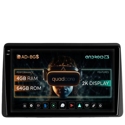 Navigatie 2K Dacia Duster (2018-2021), Android, S-Quadcore / 4GB RAM + 64GB ROM, 10.36 Inch - AD-BGS100042K+AD-BGRKIT374